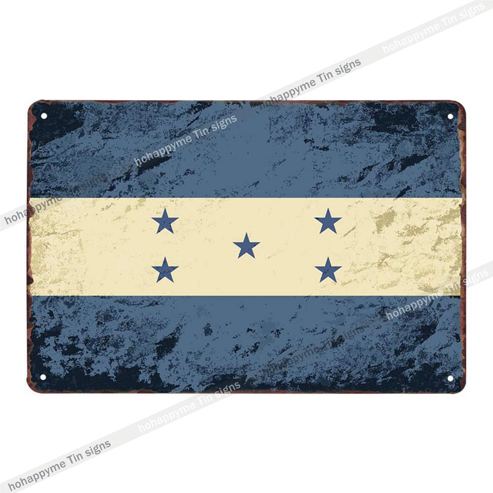 American Canada National Flag Wall Decoration Tin Sign Vintage Country Flag Metal Plaque Childrens Room Decor xcm