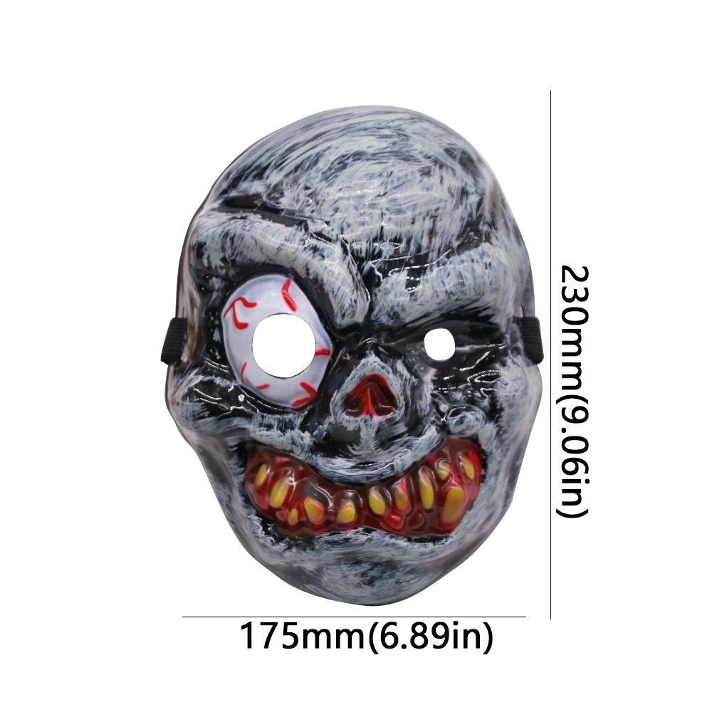 Vollgesichts Halloween Geist Maske Gruselige Requisiten PVC Geist Kopfbedeckung Einäugig Atmungsaktiv Gruseliger Geist Kopfbedeckung Kostümparty