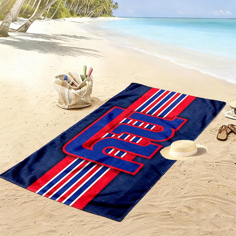 New York Giants Print Beach Towel, Large Soft Quick Dry Towel for Beach Camping Swimming