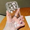 Flower Print Shockproof TPU Case For iPhone 17 Pro Max 16e 16 15 14 13 15 Pro 17 TPU Bling Diamond Soft Silicone Phone Cover