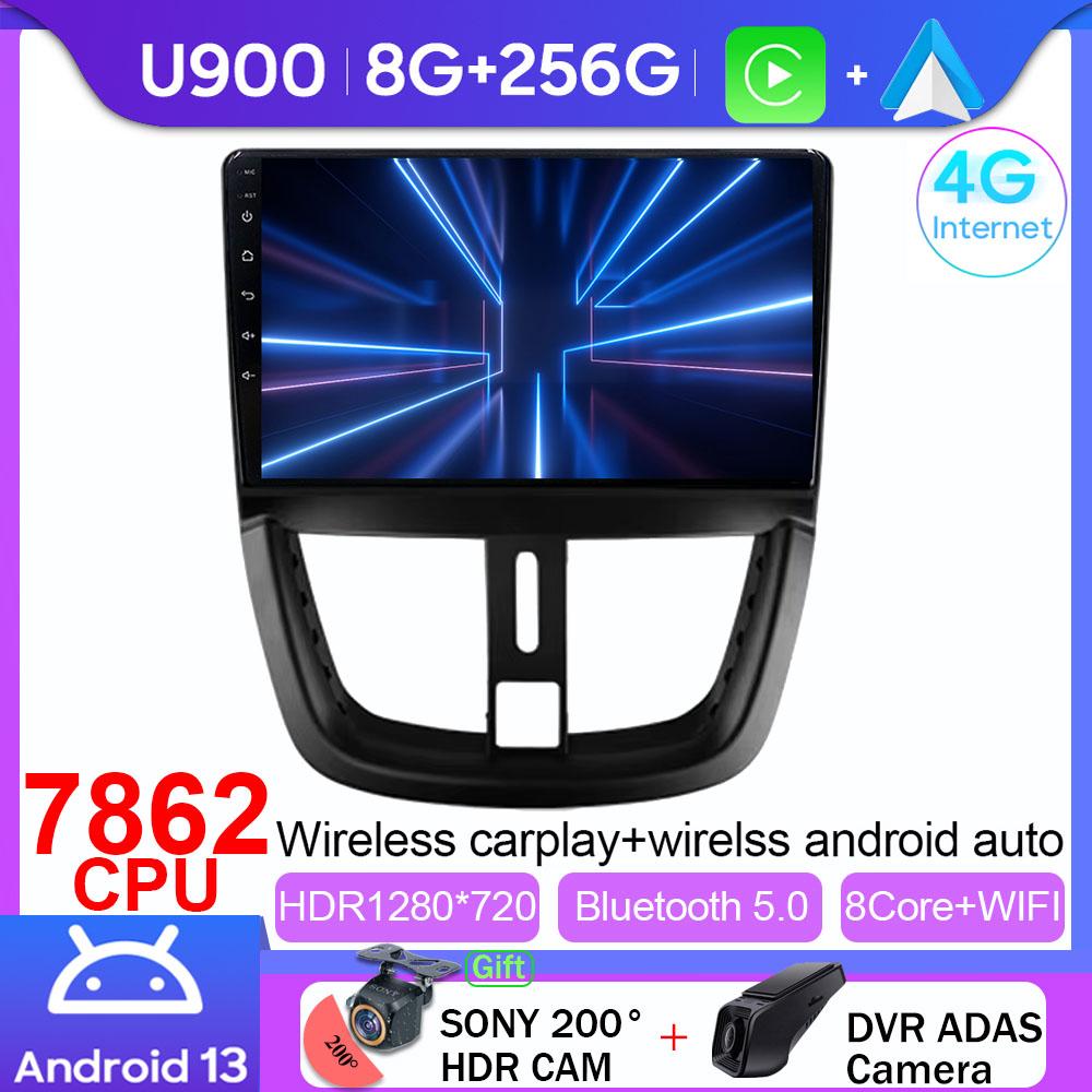2 Din Android Radio Car Multimedia Player Wireless Carplay GPS WIFI For Peugeot 207 CC 207CC 2006 2007 2008 2009-2015 Auto WIFI