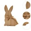 Unfinished Rabbit Block Accent Bookshelf Gift Wooden Bunny Sign Easter Table Decoration for Fireplace Office Festive Dining Room