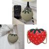 Strawberry Bag Small Heart Shape Pu With Rivets For Street Style Fashion