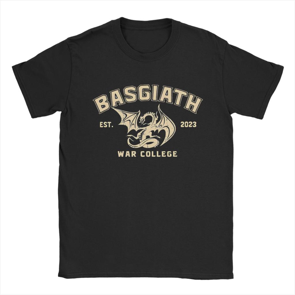 Printed Basgiath War College Tshirts Men's Cotton Short Sleeve Beifong Metalbending Academy Round Neck Summer Top Tee