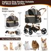 Pet Stroller Can Be Detached for Cats and Dogs The Large Space Is Comfortable and The Dog Stroller Is Easy To Fold