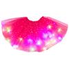 Kids Girls Baby Sequin  Skirt LED Light Up Pettiskirt Ballet Clothes