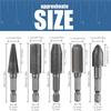 5 Pcs Heat-resistant Hex Shank Rotary Steel File Set Grinding Head  For Drilling, Grinding Etc