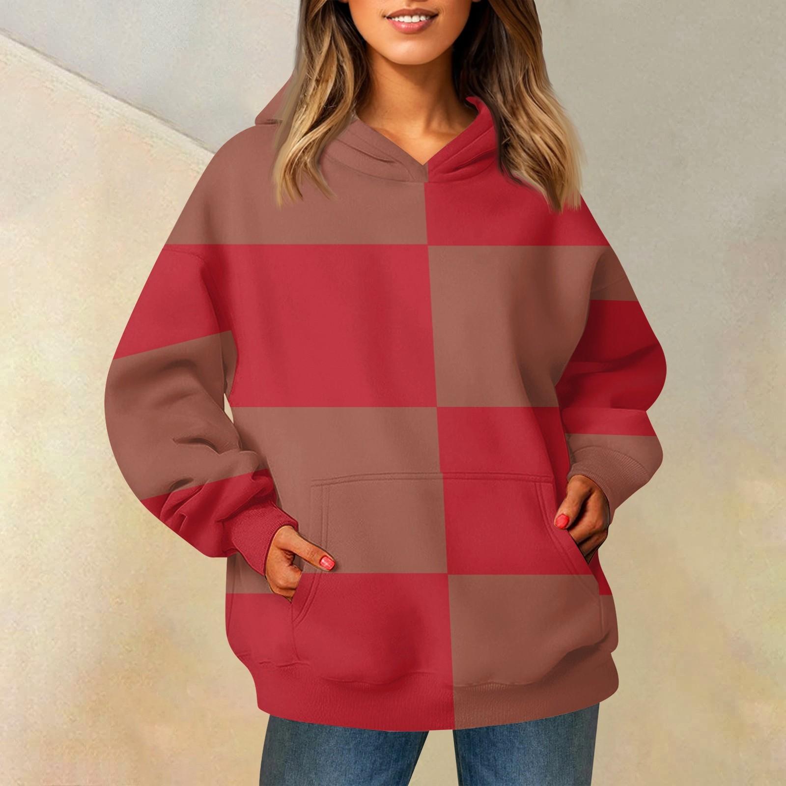 

Женская мода повседневные универсальные повседневные толстовки с длинным рукавом с цветными блоками XXXL