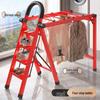 Multifunctional Folding Carbon Steel Ladder and Clothes Drying Rack