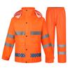 Reflective Split Raincoat Suit for Traffic and Sanitation Workers