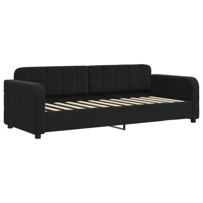 VidaXL Lit de repos noir 80x200 cm velours 354055