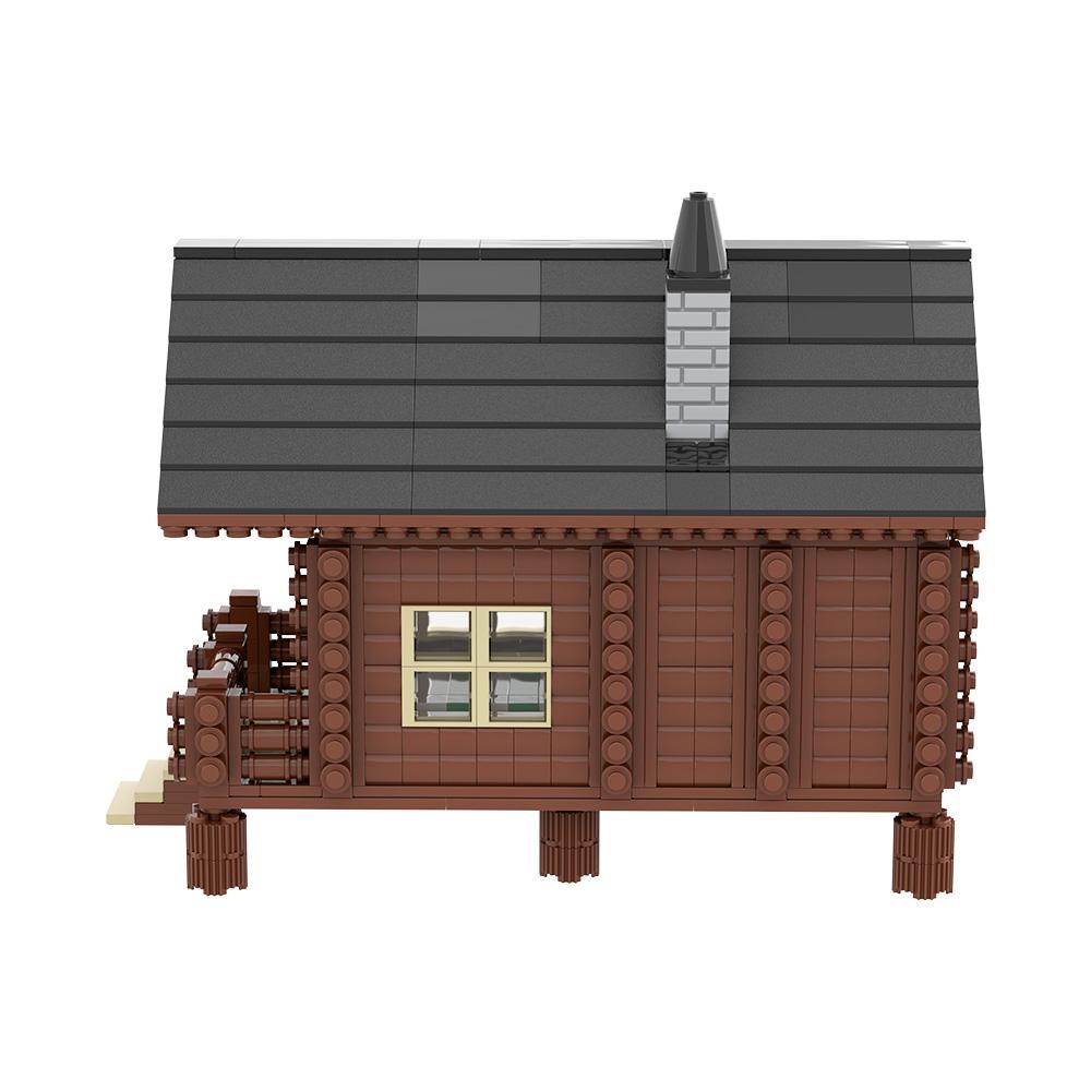 MOC Wood Cabin Building Blocks Medieval Wood Cabin Architecture Street View Bricks Model Assembly Toys Kids DIY Birthday Gifts