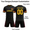 Customizable Two Piece Soccer Jersey Set Lightweight Breathable Fabric Athletic Fit Sportswear for Training and Matches