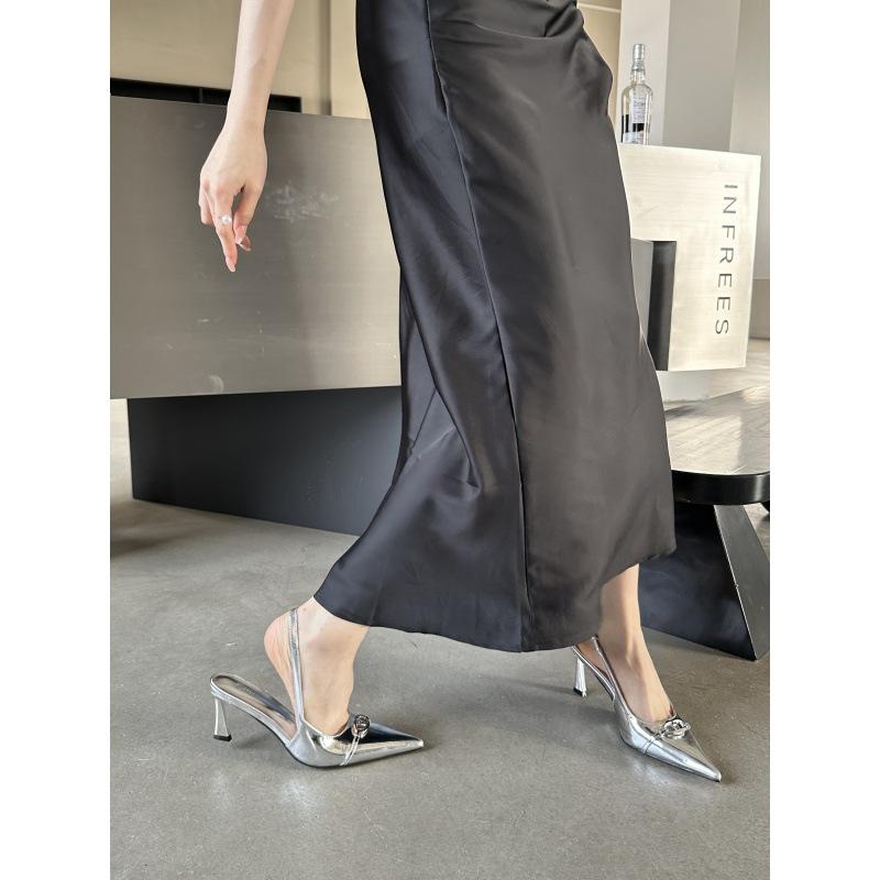 2025 spring and summer new pointed thin heel European and American fashion women's shoes