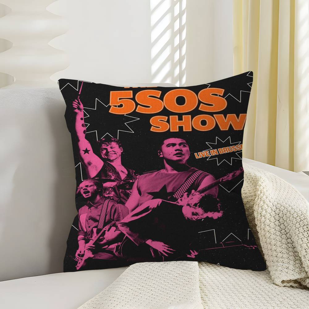 SSeconds of SSummer Band Cushion Cover Car Throw Pillow Case For Sofa Car Christmas Gift xcm xcm