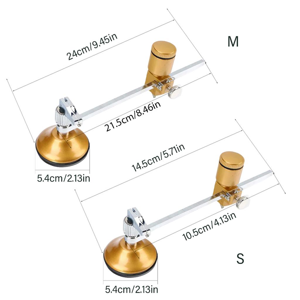Hochleistungs-Kreisglasschneider mit rundem Knaufgriff und Saugnapf, verstellbares Diamant-Glasschneider-Werkzeugset