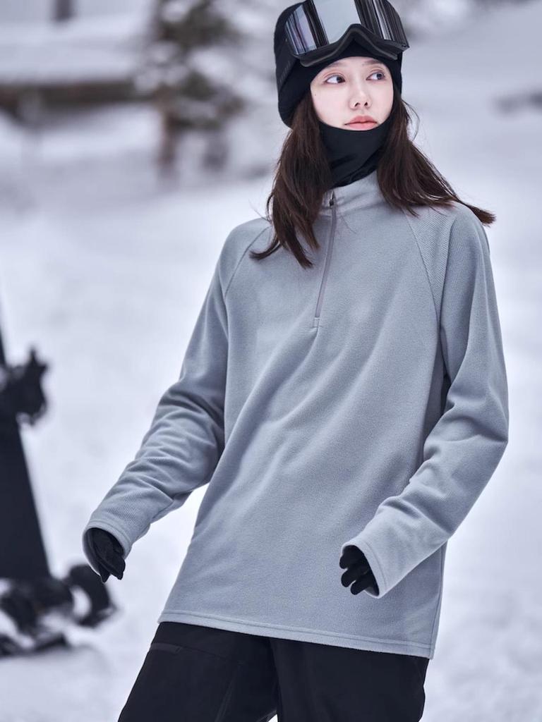 Northeast Gray Thermal Ski Suit: Warm, Breathable, Sweat-Wicking Base Layer