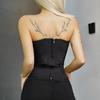 Women's High Waisted Slim Fit Fashionable Strapless With Chest Cushion