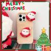 Weihnachtsmann süße Elch Plüsch Handytasche für iPhone 15 14 13 12 11 Pro Max X XR XS Max 7 8 Plus Se 2020 2022 Weihnachten pelzige Silikonhüllen für Samsung/Redmi