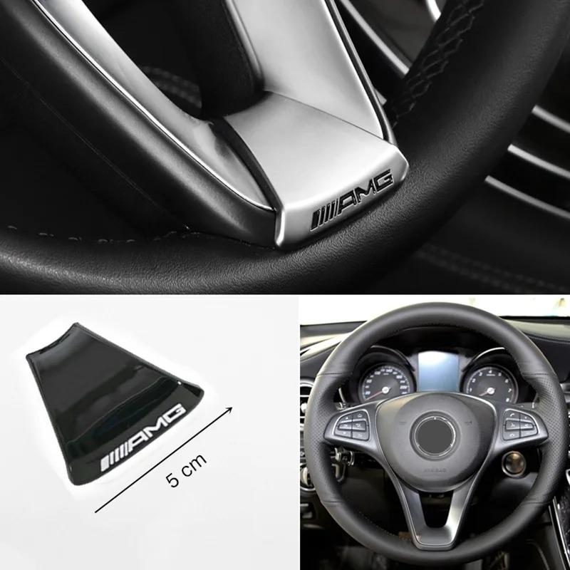 2025 Hot Car Emblem Steering Wheel Decoration Badge Sticker For Mercedes Benz AMG W206 W204 W205 W212 W213 W221 W222 W223 W251 W