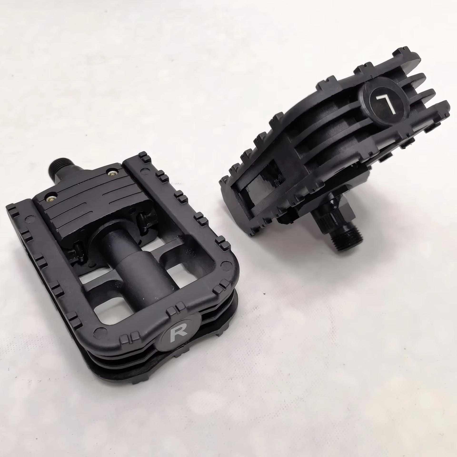 9/16 Spinning M14 Pedal Maintenance Exercise Bike Sports Equipment Foldable Pedals L Left thread diameter 9/16-20 thread pedal чёрный