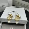 Women's Sweet Pearl Tassel Earrings with Inlaid Diamonds