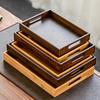 Japanese Style Natural Bamboo Tea Tray with Handles