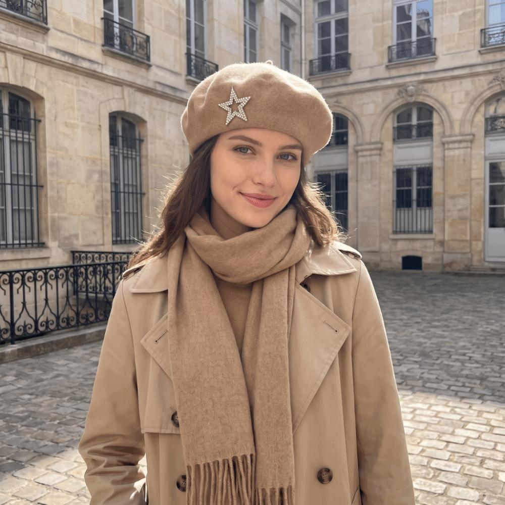 Solid Color Knitted Painter Hat Soft Beanie Cap Fashion Wool Beret Winter