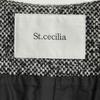 St.cecilia 232E3122 Grey Wool Silk Puff Sleeve Coat Jacket Jacket F grayUsed