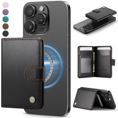 Magnetic Phone Wallet PU Leather Card Bag Magsafe Card Holder Wallet for Apple IPhone 16 15 12 13 14 Pro Max Plus Mini Back Bag