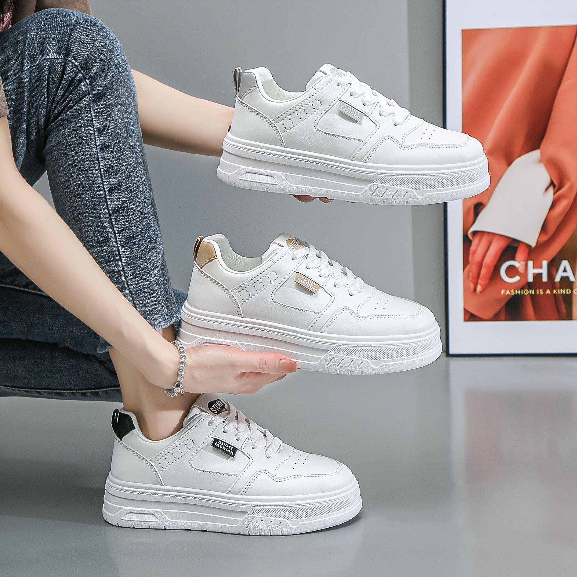 

Customized little white shoes women s shoes popular sports new shoes women s autumn versatile spring and autumn versatile thick-soled casual board s 45