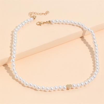 Elegant Short Chain Necklace Imitation Pearl Temperament Necklace New Choker Necklace  Women