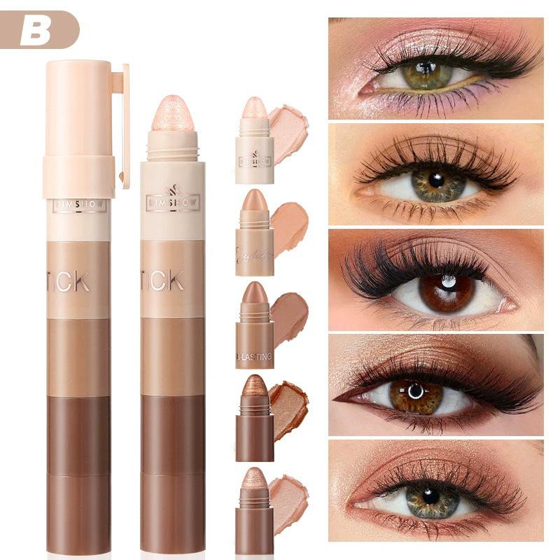 DIMSHOW 5-Section Lazy Person Under-Eye Highlight Pearlescent Eyeshadow Stick 4g
