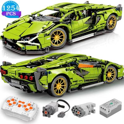 Technické Stavební Bloky Závodní Auto Statický Model Nebo Dálkově Ovládaná Elektrická RC Auto Verze Volitelné Stavebnice Pro Kluky