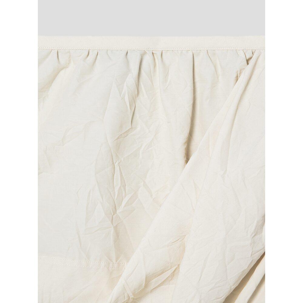 Anggae Wonderer Wrinkle String Mini Skirt Ivory