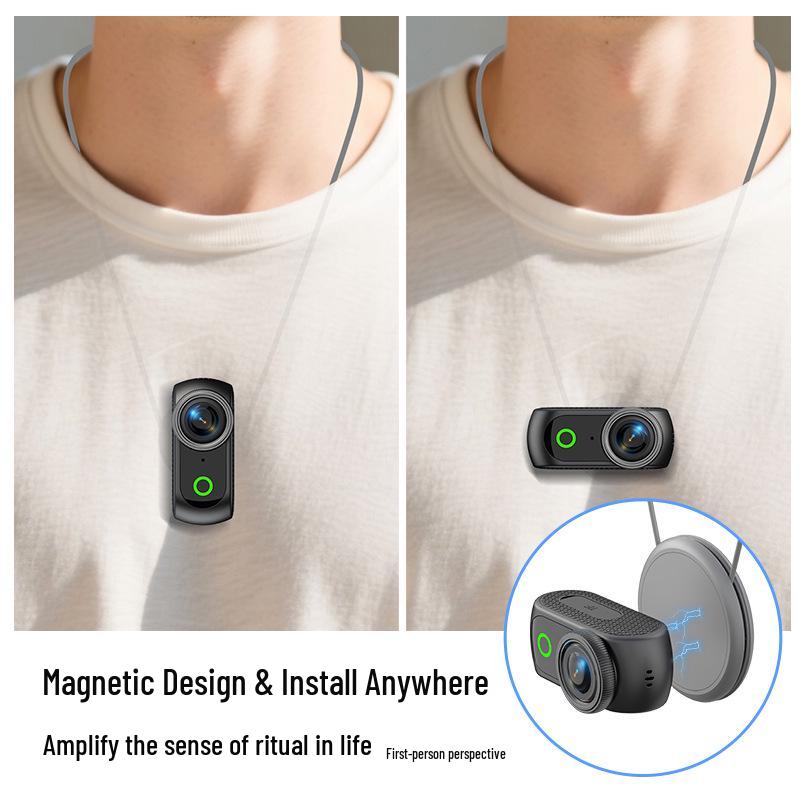 WiFi Outdoor Sports Mini Thumb Camera with Magnetic Back Clip for Vlogging
