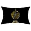 New Black Gold Series Christmas Peach Skin Print Waist Pillow Cover Home Accessories Cushion Cover Sofa Cushion Cover