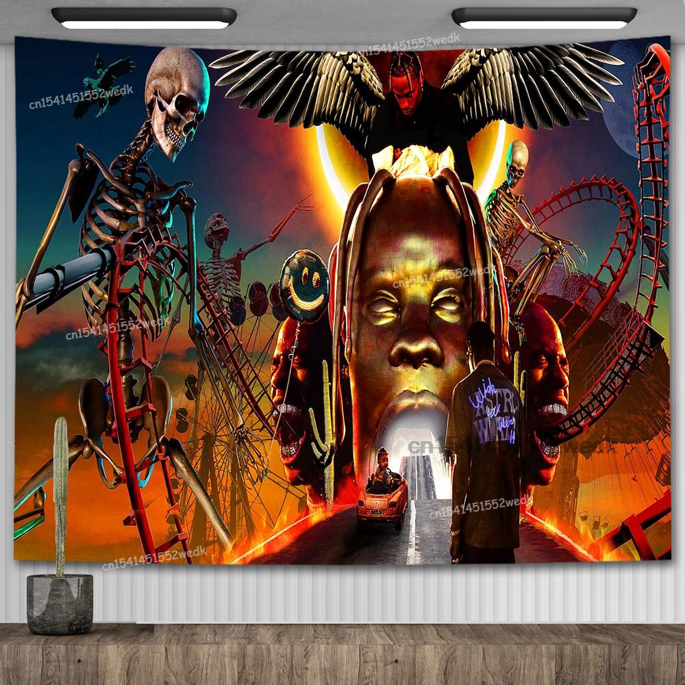 Living Room Astroworld Wall Tapestry Travis Scott Astroworld Album - Main Image