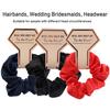 Bridesmaid HairPiece Hair Scrunchies Ponytail Holder Wedding Party Accessories Bridesmaid Scrunchies Proms Gifts 5PCS