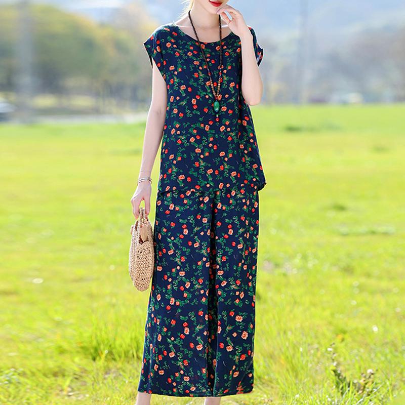 Elegant Women's Sets Summer Plus Size Casual Loose Two Piece Pant Sets for Women