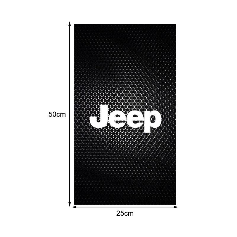 2 ks ochranná fólia s logom auta na stredový stĺpik, nálepka proti poškriabaniu pre Jeep Wrangler Grand Cherokee Renegade, vzduchové krytky pneumatík