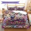 Romanticpets Pattern Bedding Quilt Set Quilt Cover Pillowcase Home Decoration Birthday Gift (1 * duvet cover + 2 * pillowcase, without core)
