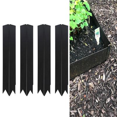 4 Adet Bağlantı Klipsi Peyzaj Kenarı Bahçe Aletleri Dayanıklı 90 Derece Metal Kazıklar Bahçe İçin