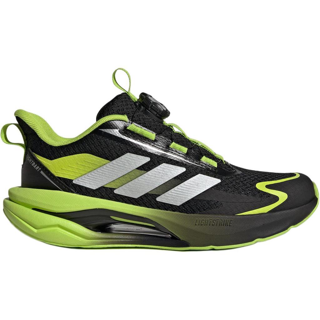 Adidas LIGHTDART HABU J Anti Slip And Wear Resistant Rebound Breathable Low Top Running Shoes Black Green Kids' Sneakers KJ3978