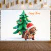 Christmas Banner Vibrant Colors Christmas Party Banner Christmas Decor Holiday Theme Animal Xmas Banner For Party Home
