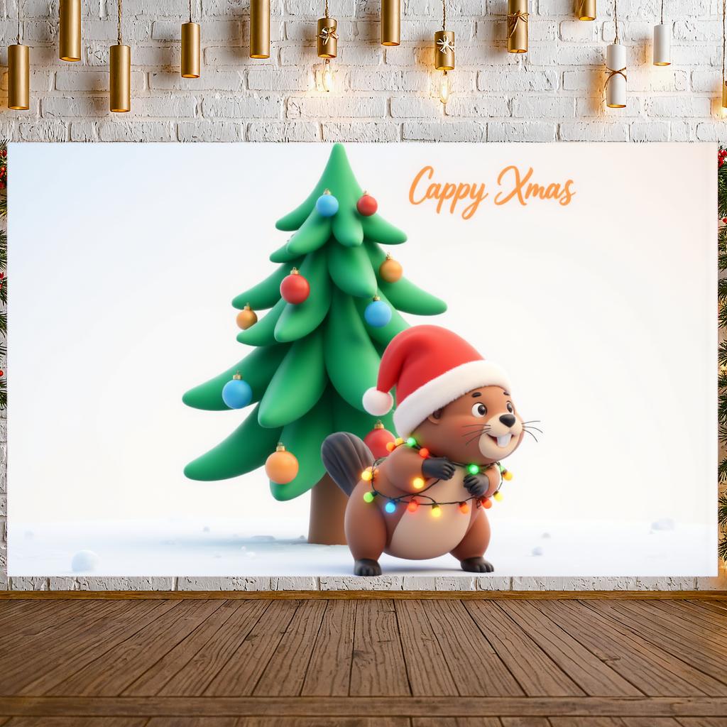 Christmas Banner Vibrant Colors Christmas Party Banner Christmas Decor Holiday Theme Animal Xmas Banner For Party Home
