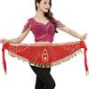 Dynamic Fringe Embroidered Sequins Waist Chain Belly Dancing Wrap Skirt Nonslip Waist Chain for Women and Girls
