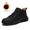 Fashion High Quality Men Fashion Casual Leather Round Toe Ankle Boots British Style Winter Outdoor Short Boots Large Size Oxfords Shoes