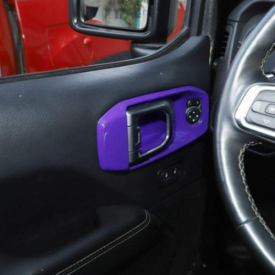 Inner Door Handle Bowl Decor Cover Trim For Jeep Wrangler JL JT 4DR Accessorie