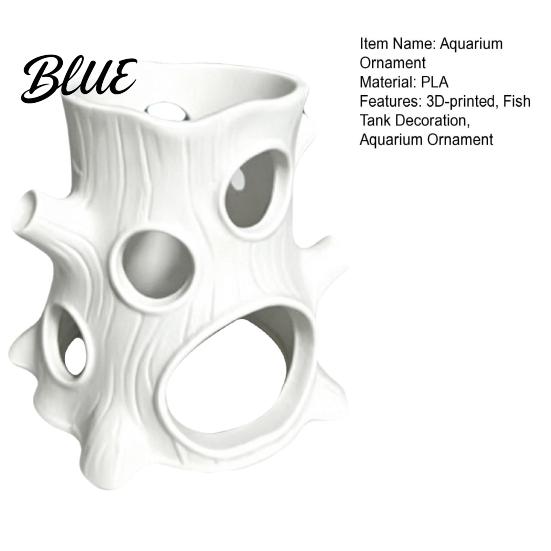 Aquarium Landscaping Decor Decoration for Ornament Stump Tree 3D Printed Fish Tank Grass Tanks Ornamental Snail Habitat And Aquariums